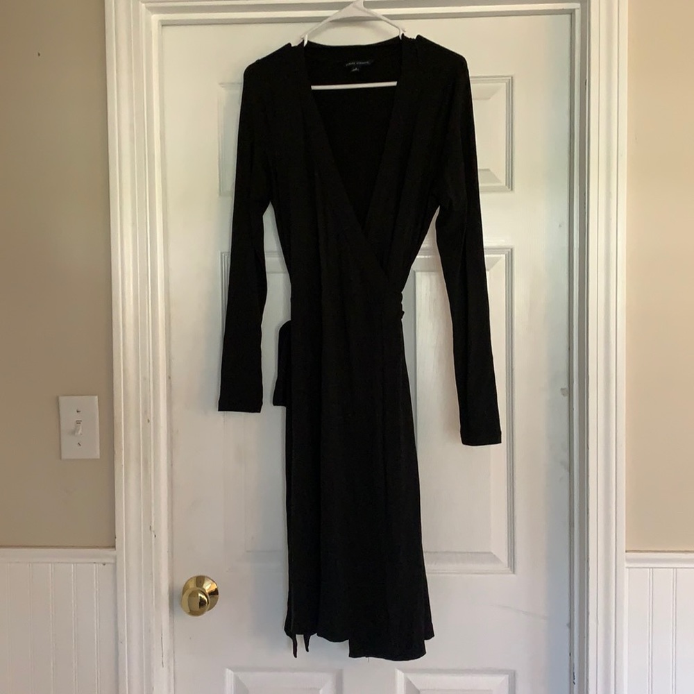 Banana Republic black wrap dress